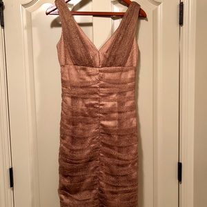 David Meister Gold-spun Cocktail Dress Sz 4